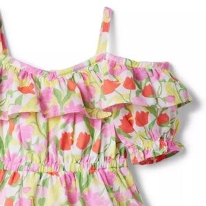 Janie and Jack Floral Cold Shoulder Dress Size 6
